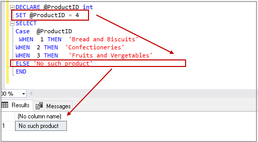 Sql case in select