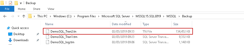 SQL FILESTREAM demo - re-execute backup