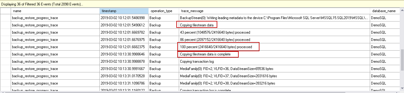 SQL Server FILESTREAM demo - 100% stage