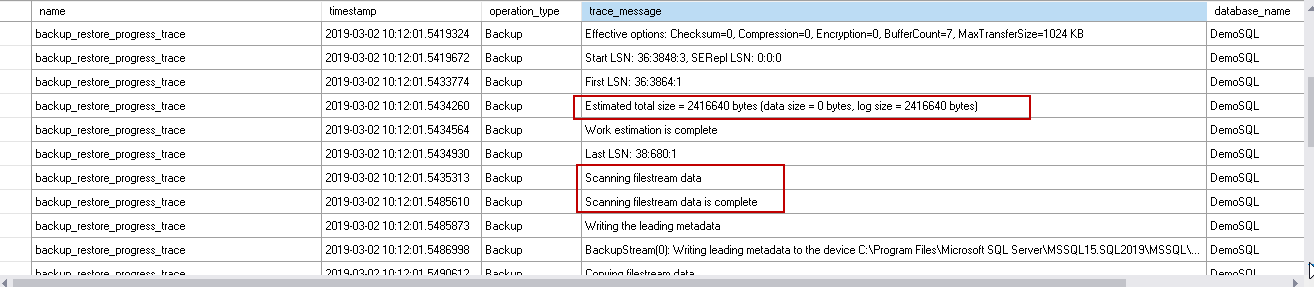 SQL Server FILESTREAM demo - work estimation