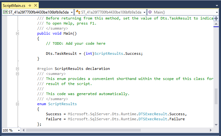 SSIS interview questions: script task code in C#