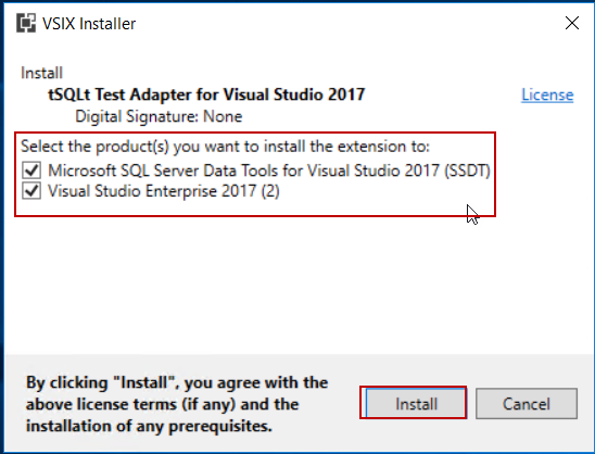 SQL Unit testing - tSQLt Test Adapter for Visual Studio VSIX Installer