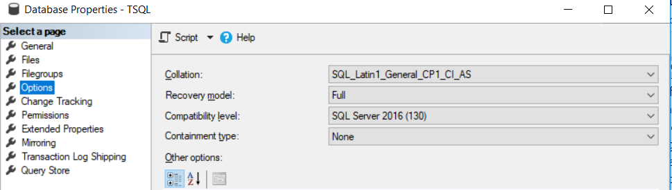 Check Database Recovery Model