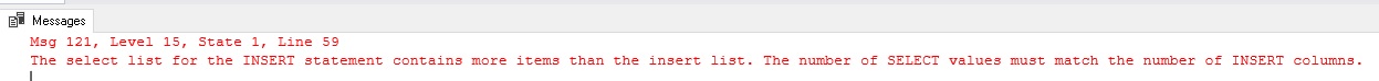 Error with Insert into SQL Server if you leave out a column