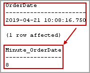 Get Minutes values with SQL DATEPART