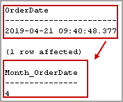 Get Month values with SQL DATEPART