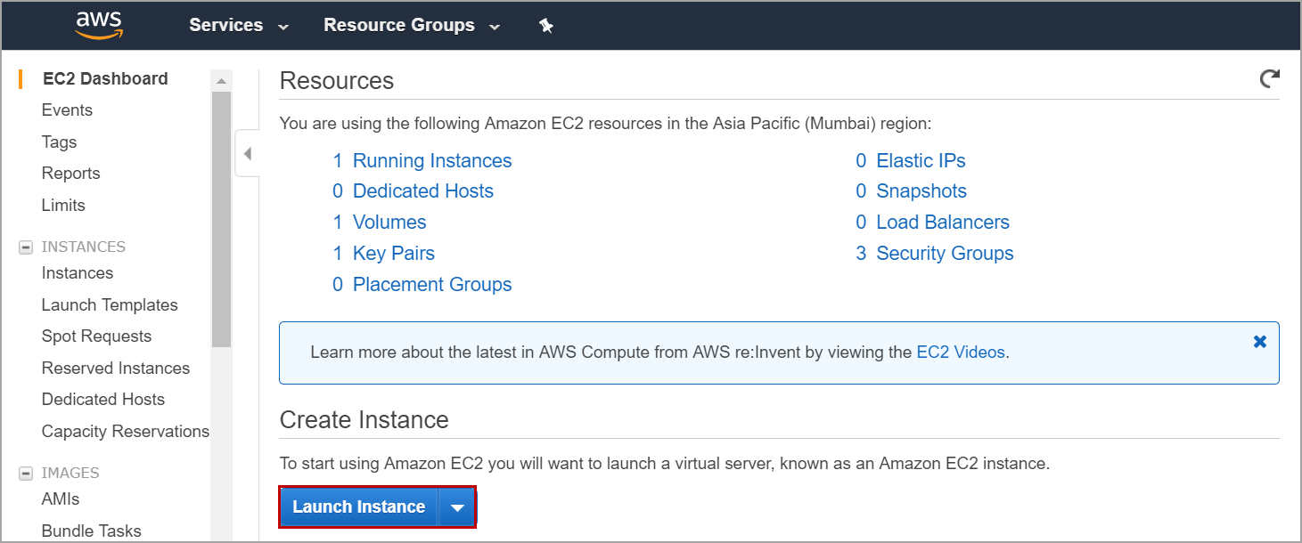 launch EC2 Ubuntu instance