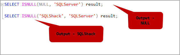 SQL ISNULL function