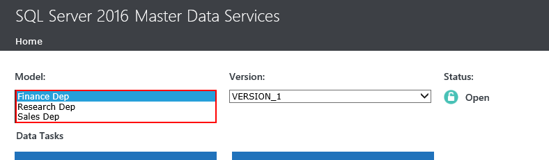 SQL Server 2016 MDS instance with multiple models