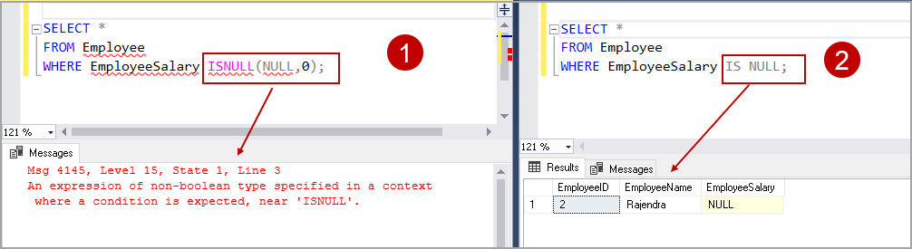 Sql isnull