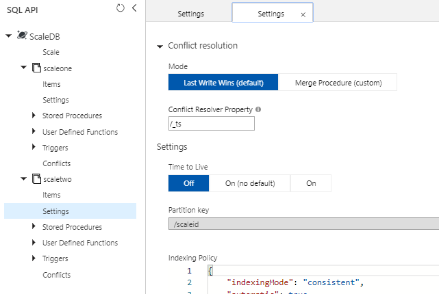 We confirm our second container is created in our Azure Cosmos DB in the Azure Portal