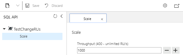 We see our database created in our Azure Cosmos DB with 1000 RUs