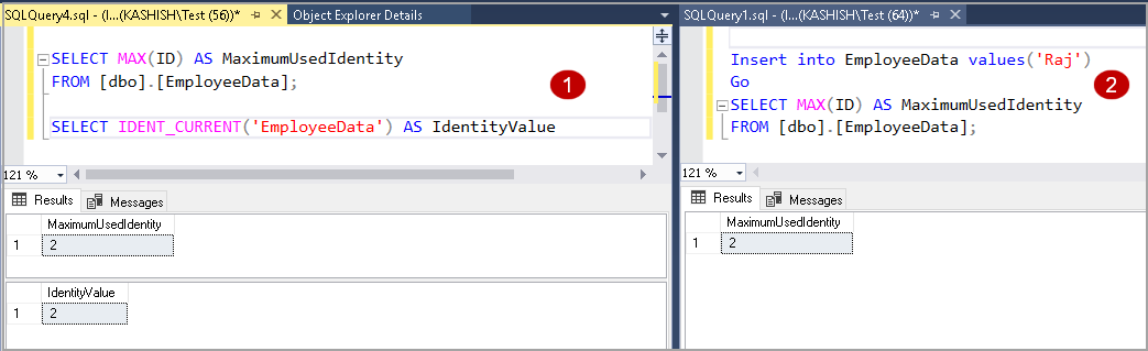 SQL IDENT_CURRENT() function