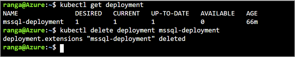 SQL Server deployment in AKS