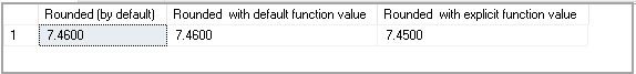SQL Server rounding function Truncation using a third argument