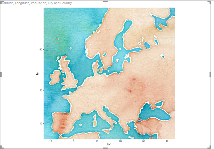 First map with R and ggmap in Power BI