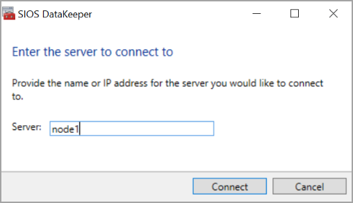 SIOS DataKeeper source and target connection