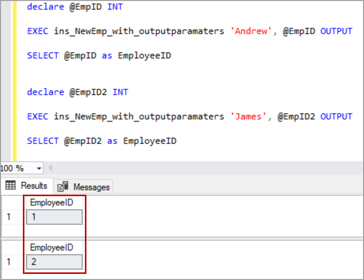 SQL Server stored procedures with default parameters