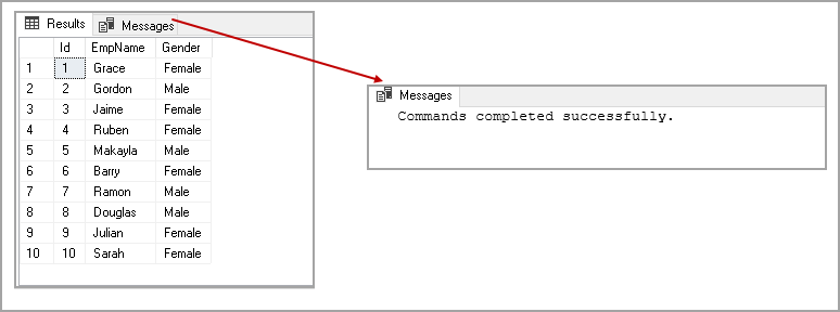 Effect of NOCOUNT messages on select statement