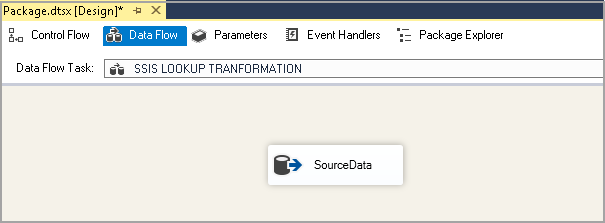 Rename the OLE DB Source to SourceData 