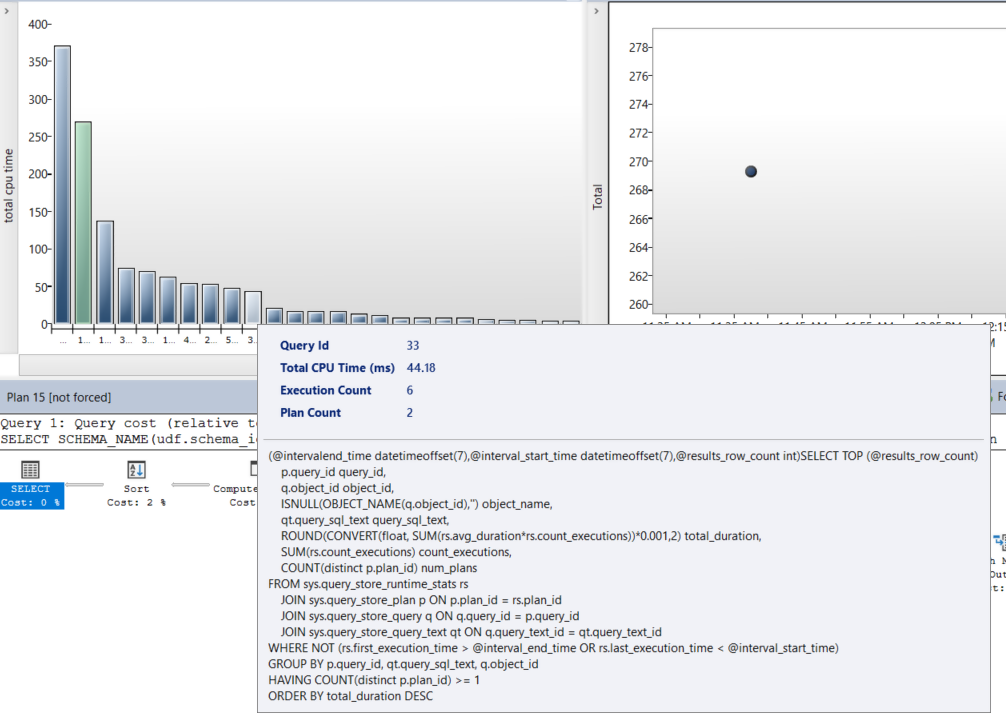 Screenshot of hovering to see details of resource consumption