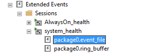 open the extended event file
