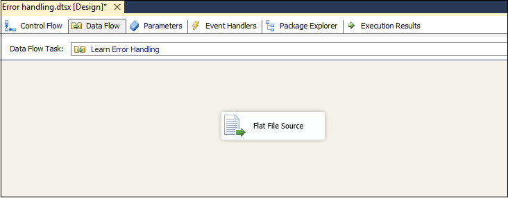 Configured SSIS flat file source