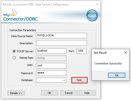 Configuring MySQL as ODBC Data Source