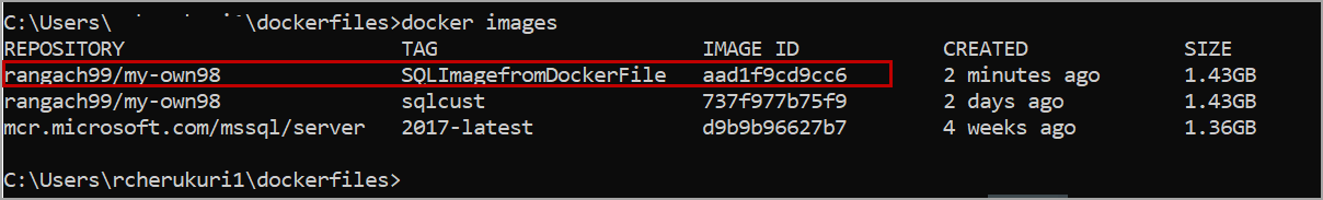 create docker image from docker file