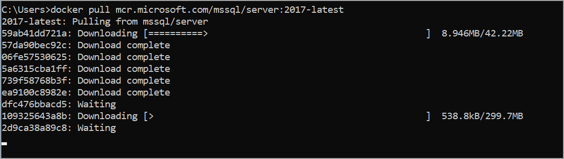 pull sql server docker image