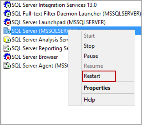restart SQL Server in single user mode