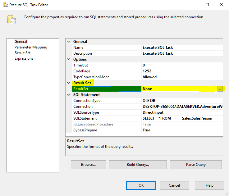 Sql output into variable