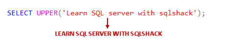 Use an SQL UPPER function with mix case (combination of lower and upper case) characters in an expression