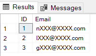 Data Table Showing Output When Using Email Mask