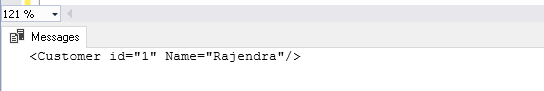 PRINT statement with XML type variable value