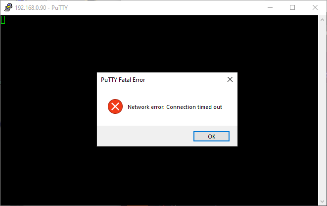PuTTY - Connection problem when ufw is active