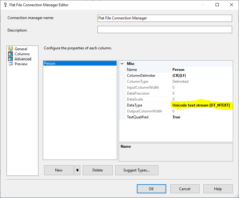 This image shows how we configured Flat File columns to act as SSIS XML Destination