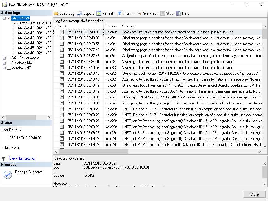 sql server foutenlogboek e-mail