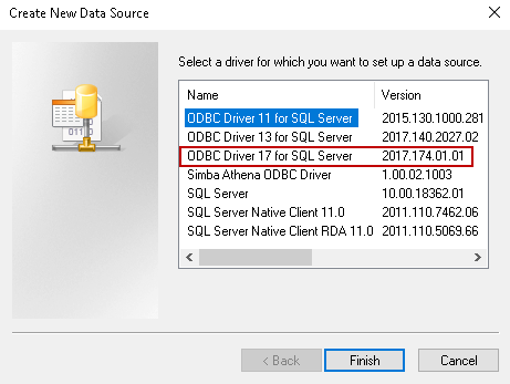 ODBC driver for SQL Server