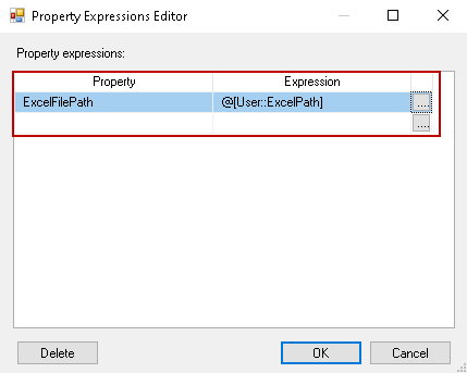 property expression editor