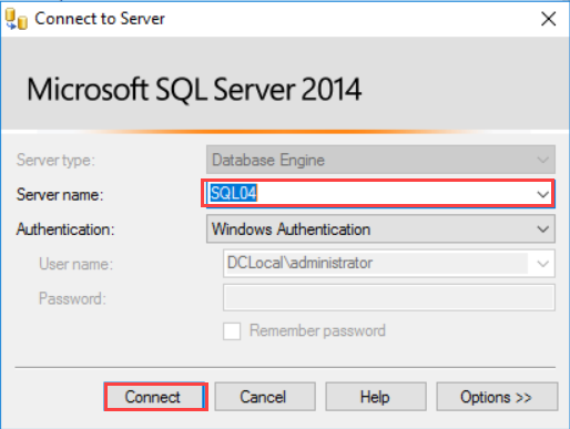 connect to SQL witness server