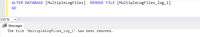 Remove secondary log file