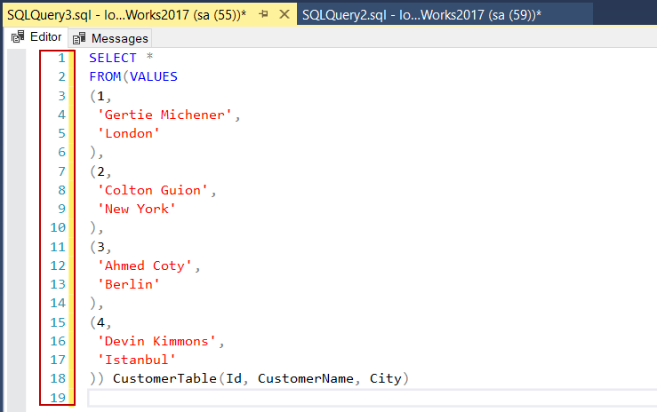 Showing Line numbers in Query editor in SSMS