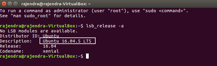 Ubuntu 16.04.5 OS 
