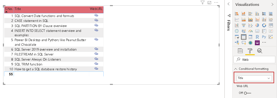 Web Url Configuration In A Power Bi Desktop Report