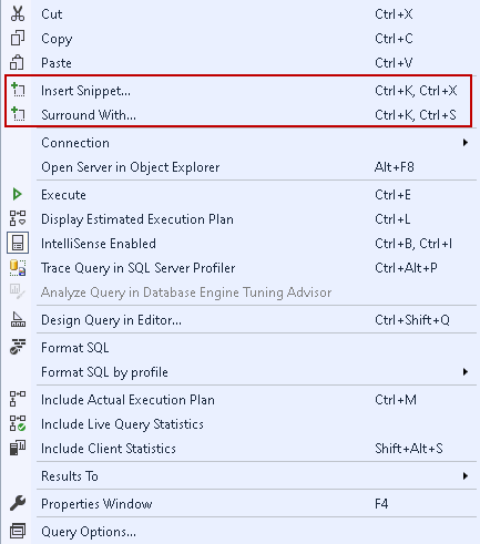 SSMS options