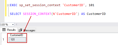 context function SESSION_CONTEXT() 