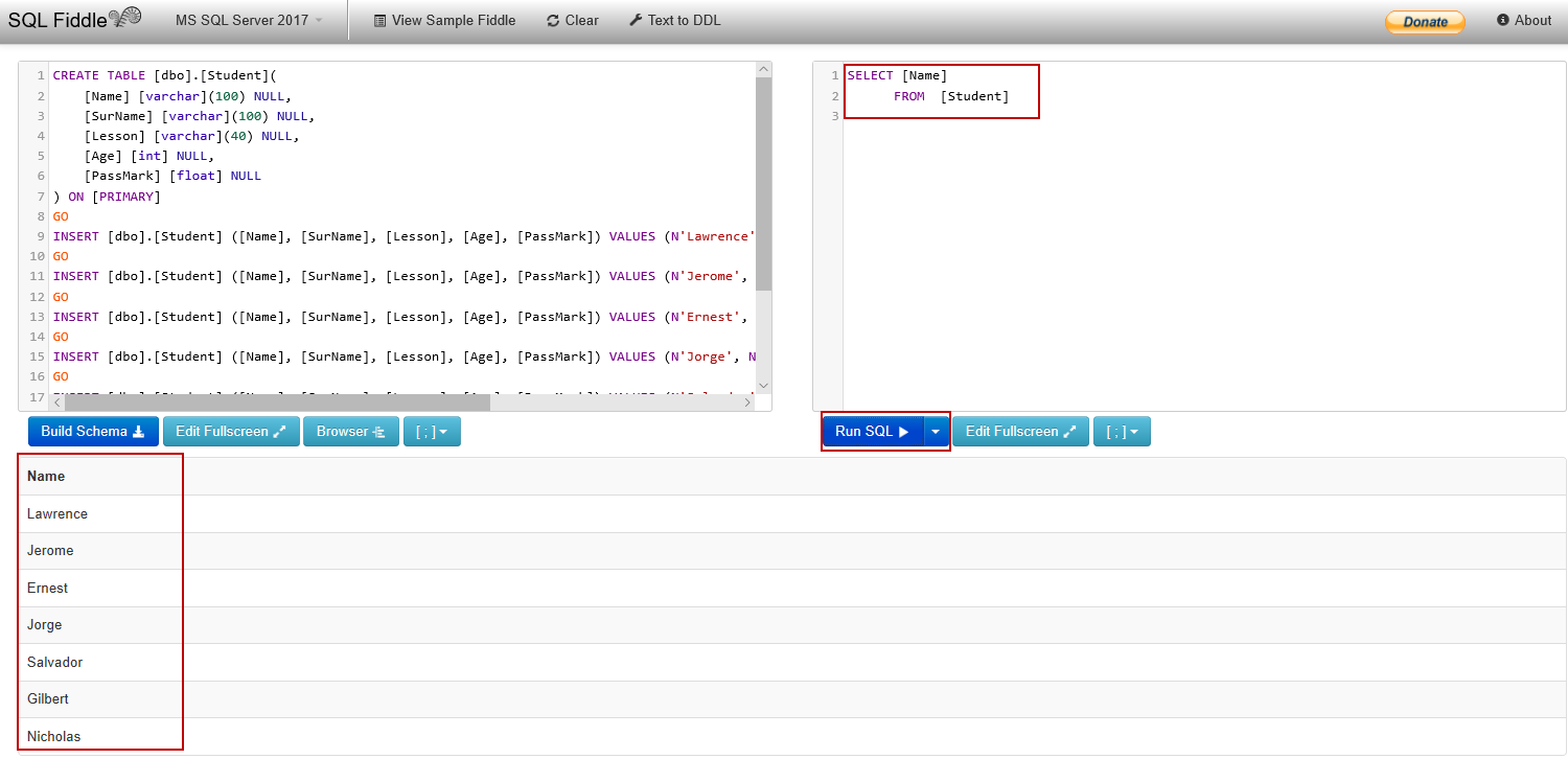 write a report query in sql