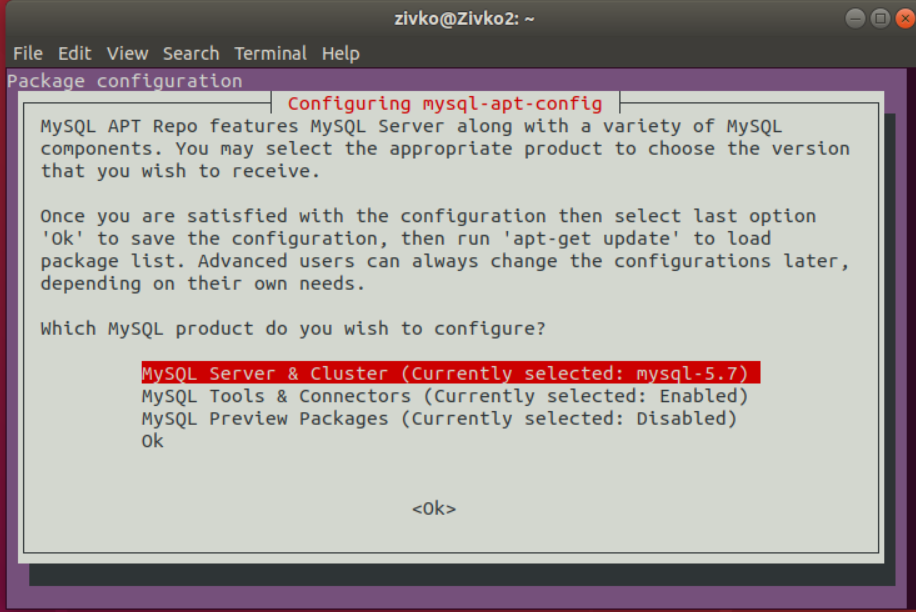 MySQL 8 installation - First window