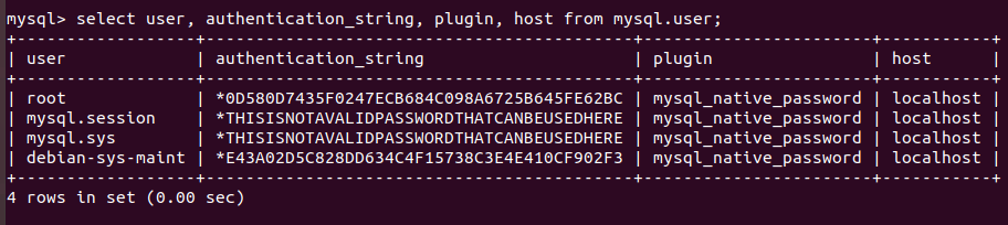 Set mysql_native_password  authentication method to root user